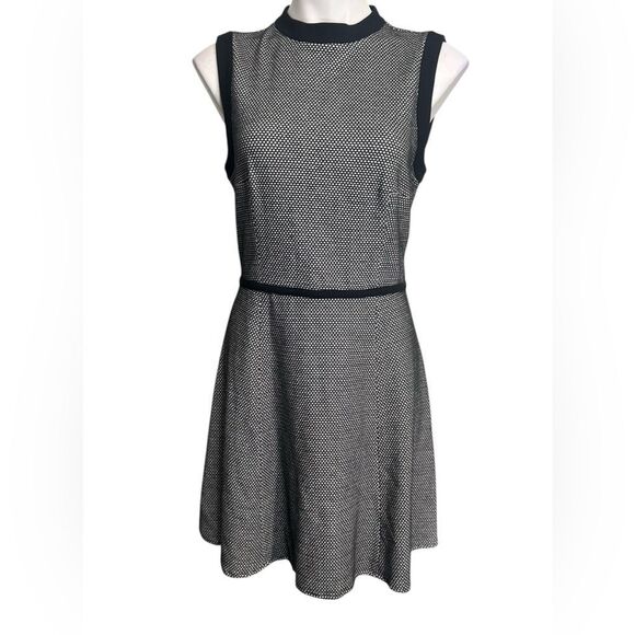 tibi‎ dress size 10 black sleeveless fit & flare mini stretch casual office - Picture 2 of 6